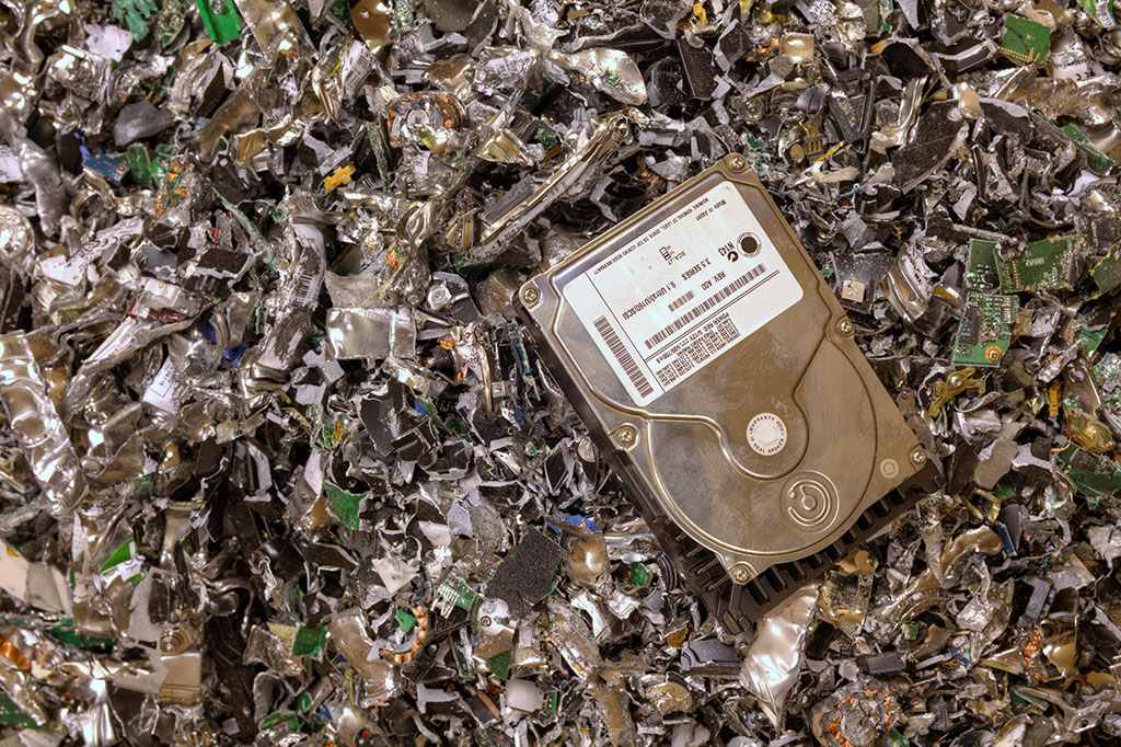 shredded hard drives